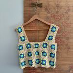 ZARA  Granny Square Crochet Cropped Top Photo 4
