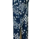 Banana Republic  Skirt Blue Geometric Print Maxi Soft Stretch Side Slit Womens S Photo 2