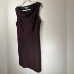 Classiques Entier  Wool Silk Blend Sleeveless Cowl Neck Dress Women’s Size 10 Photo 2