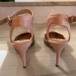 Louise et Cie Lo-Kota Pink Snakeprint Leather Ankle Strap Heels Photo 12