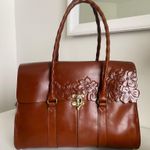 Patricia Nash NWT Patrica Nash Vienna Hand Cut Tooled Tan Leather Satchel Large Size Handbag  Photo 1