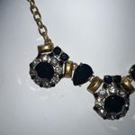J.Crew  Navy Blue Rhinestones Bib Gold Tone Statement Necklace Photo 2