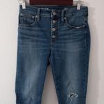 J.Crew  29x25 9" Toothpick Button Fly Distressed Raw Hem Ankle Jeans Photo 3