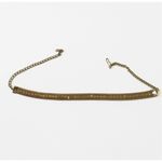 Gold tone green rhinestone choker necklace Photo 5