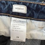 KanCan Mom Fit High Rise Straight Leg Jeans Sz 24 Medium Wash Raw Hem Crop Ankle Blue Photo 8