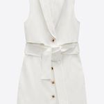 ZARA White Belted Waistcoat/ Sleeveless Vest Mini Dress Photo 7