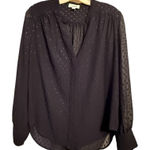 L'Agence L’Agence Ina‎ Sheer Black Blouse nwt Photo 0