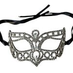 Rsvp Crystal Rhinestone Metal Frame Mardi Gras Costume Party Mask Photo 0