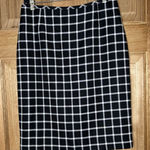 Tahari women’s Black and White Plaid Skirt size 6 Photo 0