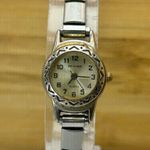 Milan Pretty Vintage Ladies Quartz Two Toned Stretch Bracelet Watch New Silver Photo 2
