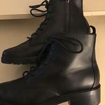 Everlane women black leather Modern Utility combat boots US 6 Photo 4