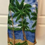 VTG HAWAIIAN PALM TREE BEACH SCENE TANK DRESS Blue Photo 3