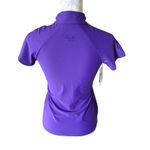 Tzu Tzu Lucy Top Womens Golf Polo Collared Purple Athletic Small NWT Photo 1
