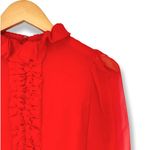 Red Ruffle Bib Front High Photo 1
