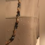 RW and Co. Blouse Olive Green Gold Studs in front. Light Material. Size L Photo 2