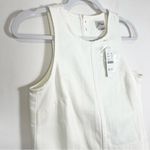 J.Crew  Denim Seamed Shift Dress in White Size 0 Photo 7