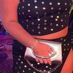 Two Piece Maxi Slit Set With Silver Stones Black Size XL Photo 3