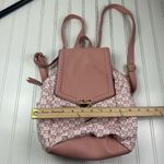 Juicy Couture  Y2K Pink Monogram Backpack with Gold Heart Clasp Photo 2