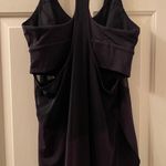 Lululemon Twist Around Tank Top Size 8 Black Built In Bra Light Support C/D Cup Photo 1