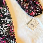 Danny & Nicole Black Floral Long Sleeve Midi Dress Berry Size 4 NWT Photo 7