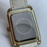 Bella Rose Bella & rose 27mm womens gold tone watch MOP dial white leather strap runs Photo 5