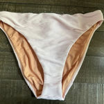 J.Crew NWT Ribbed high-rise cheeky bikini bottom style BE808 Baby Pink Size M Photo 0