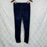 Free People  Distressed Jeans Dark Wash Ripped Knee Size 26 Photo 4