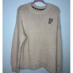 PINK - Victoria's Secret  Crewneck Pullover Sweater Women's Size Large Beige Warm Photo 1