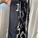 27. Vintage Y2K Lady Scoop Neck Tassel Kaftan Beach Cover Up 1X Black W… White Photo 7