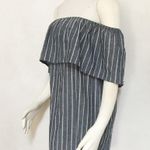 Honey Punch Off Shoulder Striped Boho Dress Photo 3