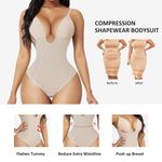FeelinGirl Thong Shapewear Bodysuit size S NWT Tan Photo 6