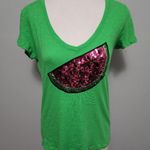 NY&CO Soho Jeans kelly green watermelon tee size medium Photo 0