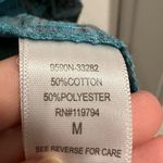 One World  Blue Y2K Rhinestone Short Sleeve Womens Top‎ Medium Photo 5