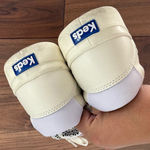 Keds  Cream Leather Sneakers with Orange Stripe‎ & Leopard Print Accent Photo 6