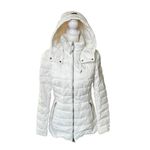 Mackage  Kimiana Down Jacket Off White Hooded Puffer Coat Zip Pockets Photo 1