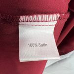 Pinup Art Red Satin Maxi Dress Knot Front Puff Sleeve Evening Gown XL New Photo 8