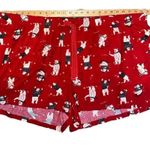 Old Navy Red Polar Bear Winter Flannel Pajama Shorts, 4x Photo 4