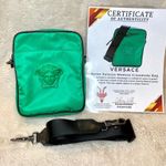 Versace NWOT Medusa Green Nylon Crossbody Bag Photo 3