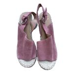 Marc Fisher espadrille wedge sandals Size 9.5 women's mauve pink heeled open toe Photo 1