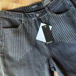 Nasty Gal rhinestone dark wash mom jeans, size 4 Photo 1