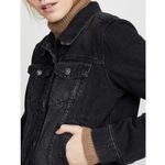Free People  Rumors Black Denim Jacket Sz XS Photo 1