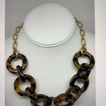 J.Crew  chain link tortoise necklace with pouch Photo 6