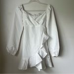 Princess Polly  Josephina White Faux Wrap Long Sleeve Mini Dress 0 Photo 5