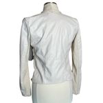 BLANK NYC  Private Practice Wrap Jacket Cream Small Off White Leather‎ Moto Biker Photo 3