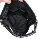 Y2k Black Faux Leather Zipper Shoulder Bag with Zippers Bikercore Retro Photo 4