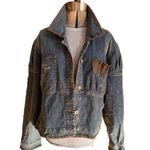 Y2K MECCA FEMME DENIM
JACKET BOHO CONTRASTING FABRIC PUFF SLEEVE ARTSY Blue Size 3X Photo 3