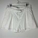 a.n.a New A new Approach Size 18 Chino Buckled Pleated Cuffed Shorts White Photo 1