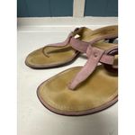 Tommy Bahama  Pink Suede Leather Heeled Thong Sandals Size 8.5M Made in Italy Photo 1