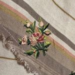 Free People New  Imogene Striped Floral Maxi Skirt Photo 6