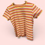 Northern Reflections Cute vintage 90s-Y2K Normcore tropical striped t-shirt cotton Photo 1